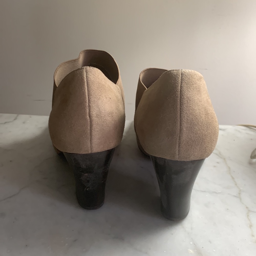 Vaneli heel tan 100% leather ankle boots sz 9 - Picture 4 of 7